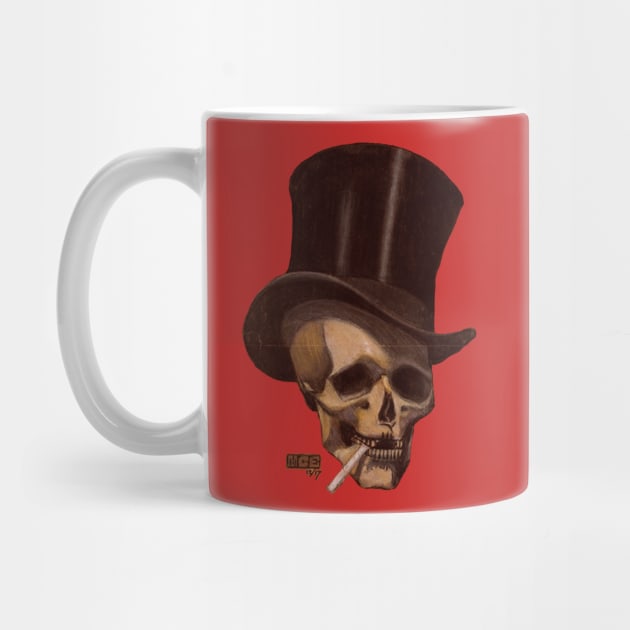 M.C. Escher - Skull With A Cigarette by JohnnyBoyOutfitters